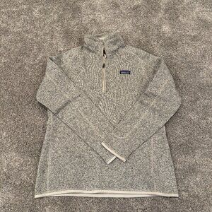 Patagonia Womens XL Tan Better Sweater 1/4 zip